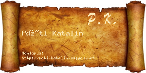 Póti Katalin névjegykártya